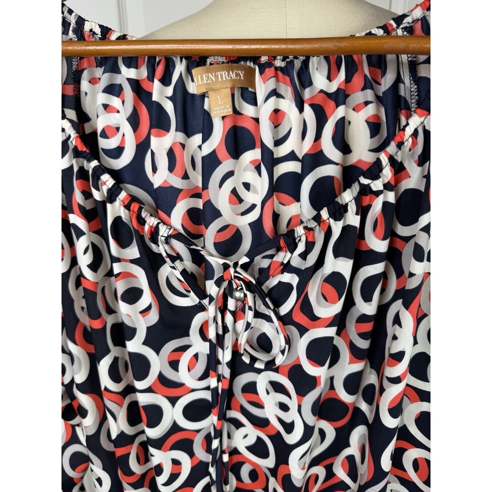 Ellen Tracy Women Size L Retro Blouse Office Professional - Picture 4 of 11